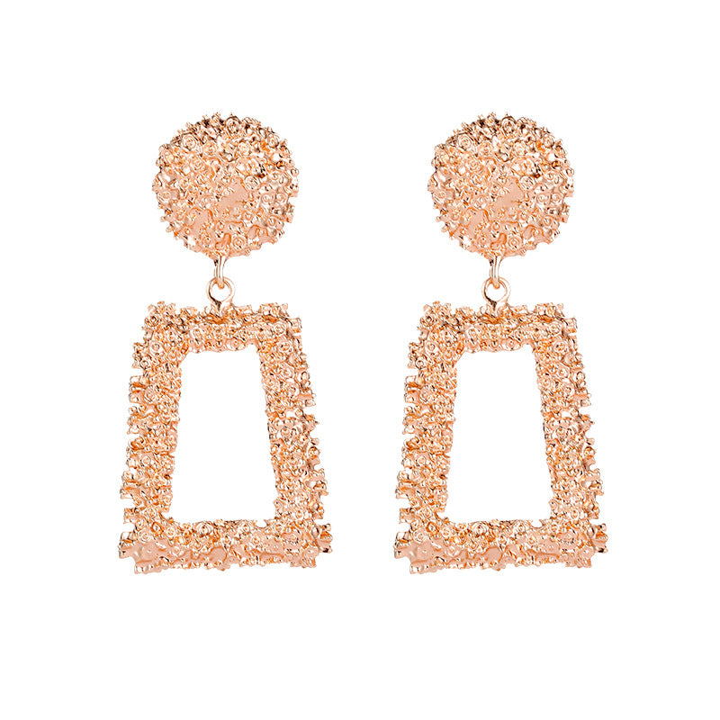 Embossed Trapezoid Earrings