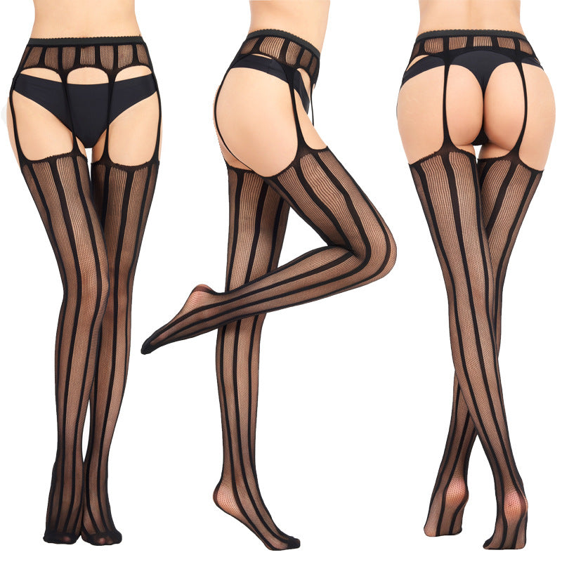 Contrast Lace Garter Mesh Stocking 37 Types - M I I X A S