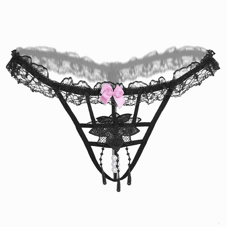 Women's Sexy Crotchless Lingerie Thong.