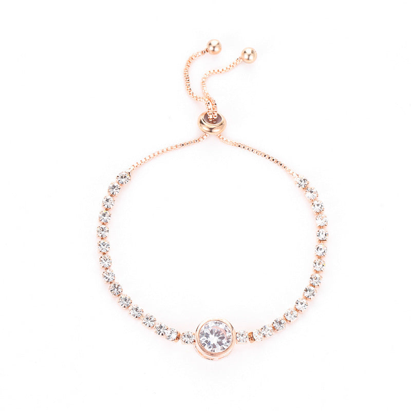 Rose Gold Heart Zirconia Bracelet