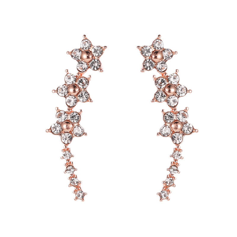 Rhinestone Stars Earrings