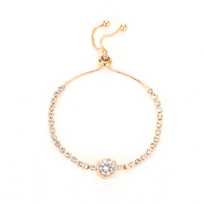 Rose Gold Heart Zirconia Bracelet