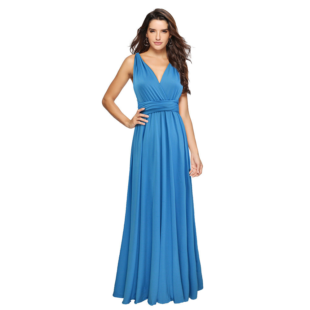 Women Multi Way Wrap Long Dress Bridesmaid Dress Evening Dress.