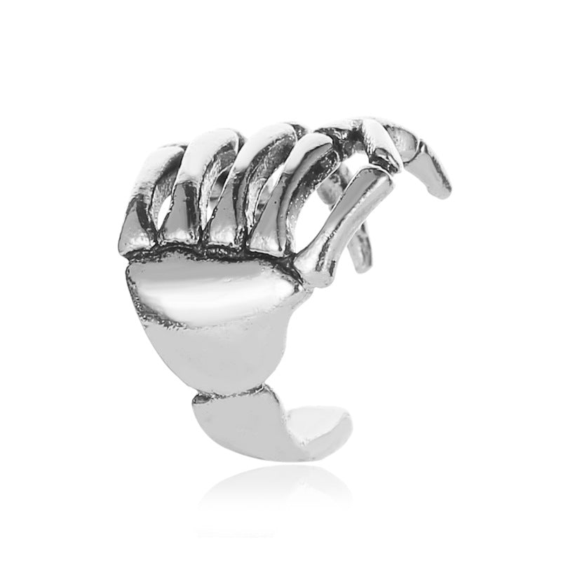 Skeleton Hand Design Ear Cuff