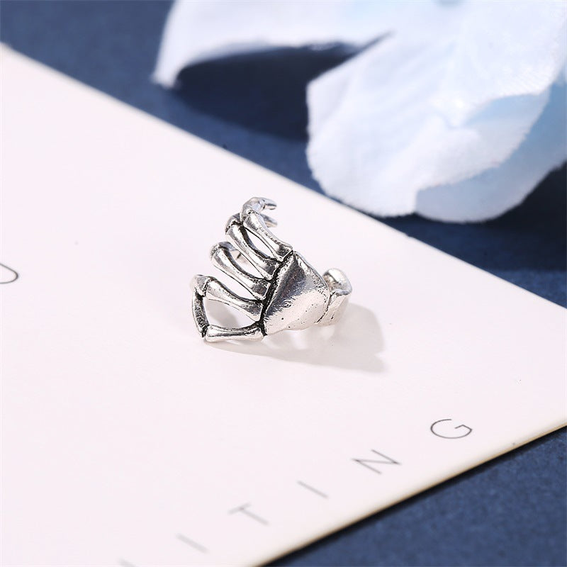 Skeleton Hand Design Ear Cuff