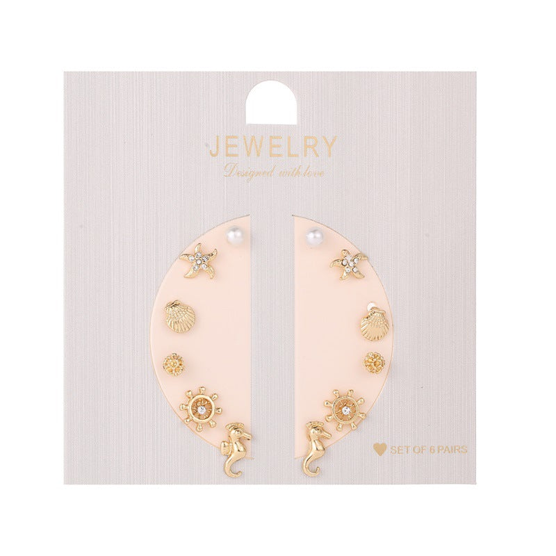 6 Pair Sets Collection Earrings