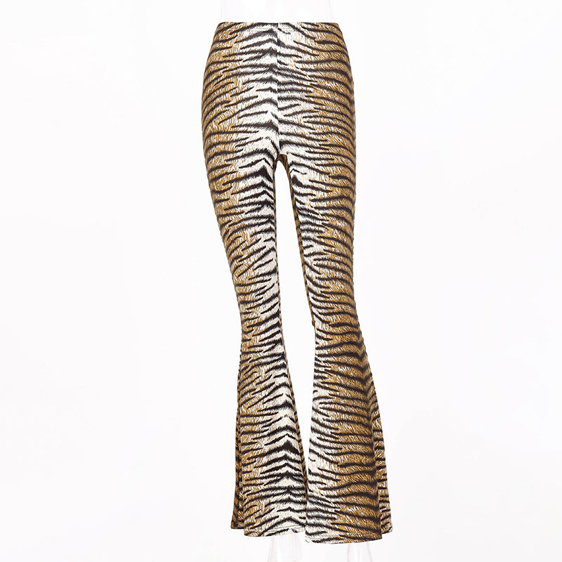 Leopard High Waist Flare Pants