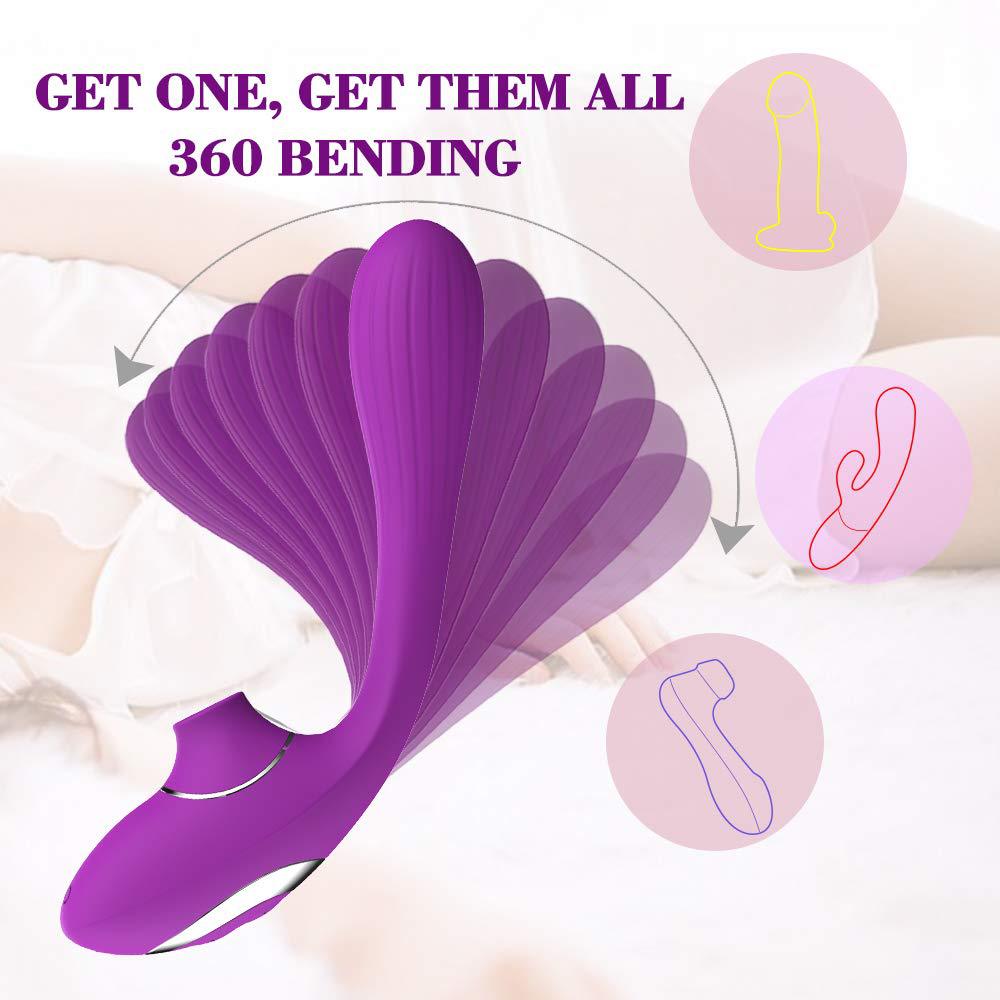 Flexible Vibrator Massager Air Pleasure Clitoral Suction - M I I X A S