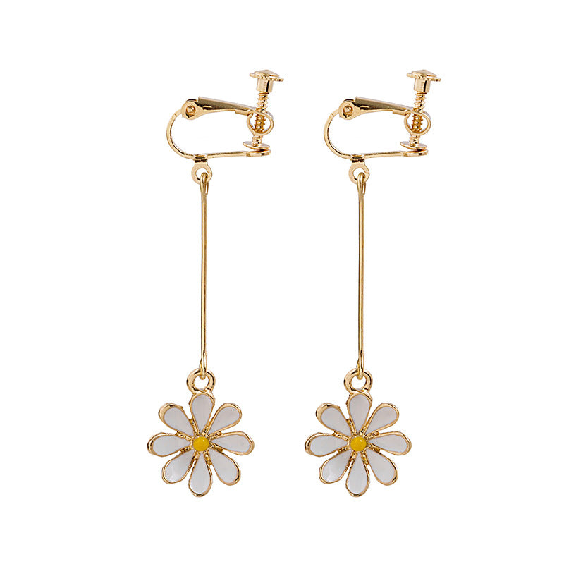 White Daisy Earrings/Clip-on Earrings