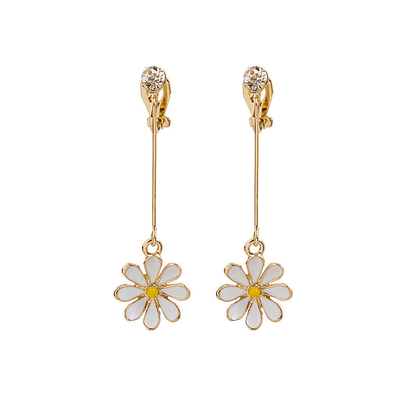 White Daisy Earrings/Clip-on Earrings