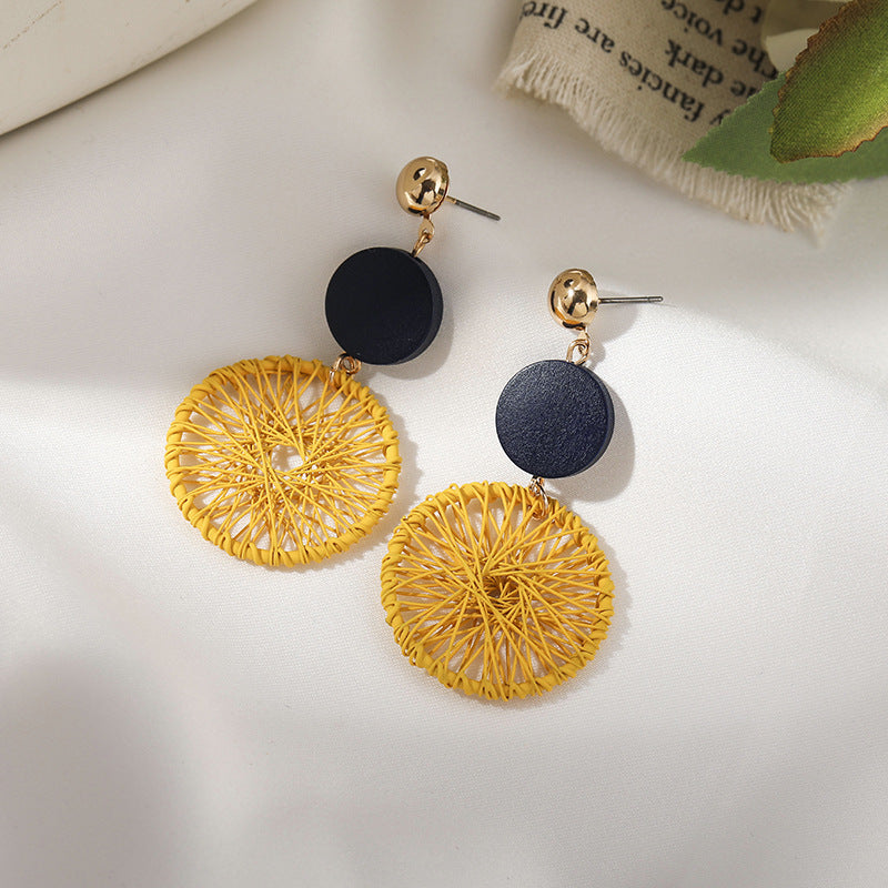 Yellow Series Floral Design Earrings