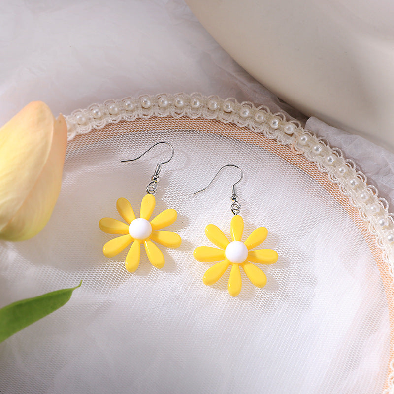 Yellow Series Floral Design Earrings