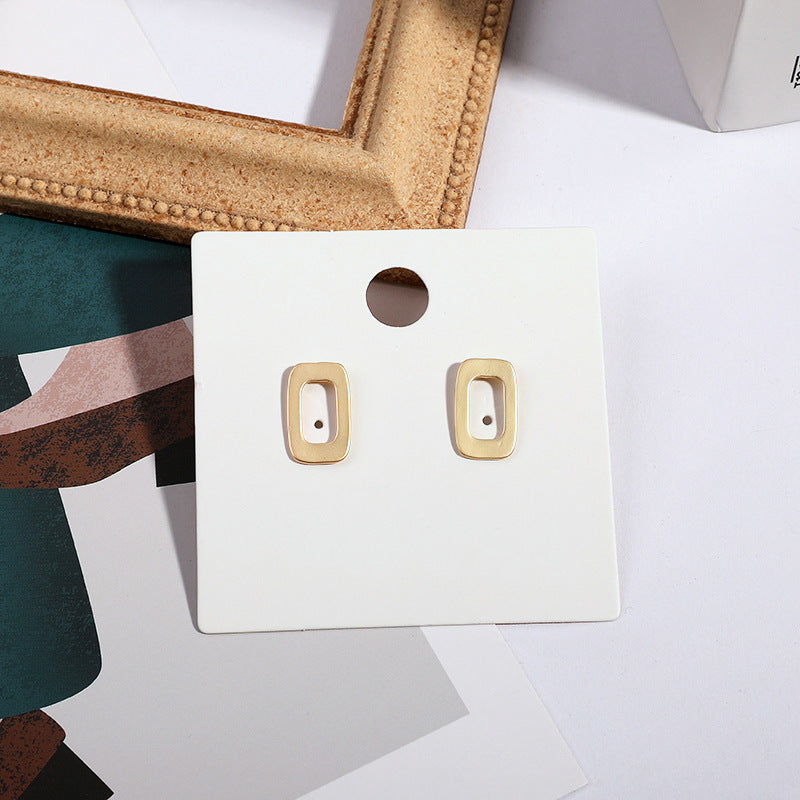 Matte Gold-Plated Stud Earrings