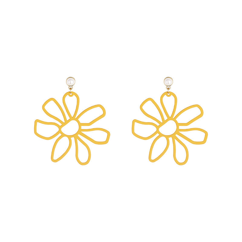 Yellow Series Floral Design Earrings