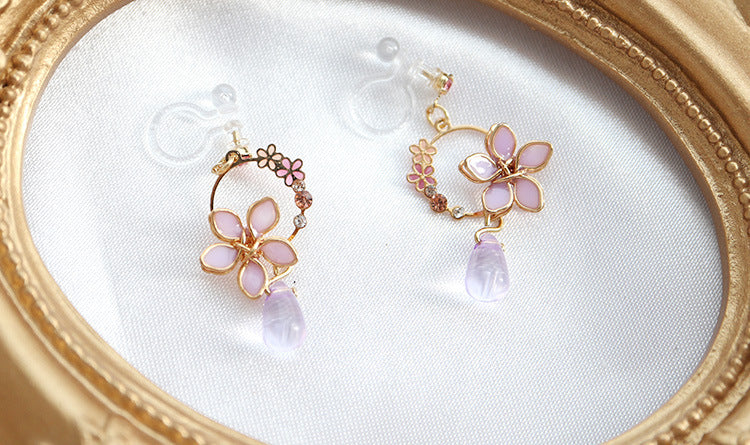 Sweet Floral Earrings/Clip On Earrings