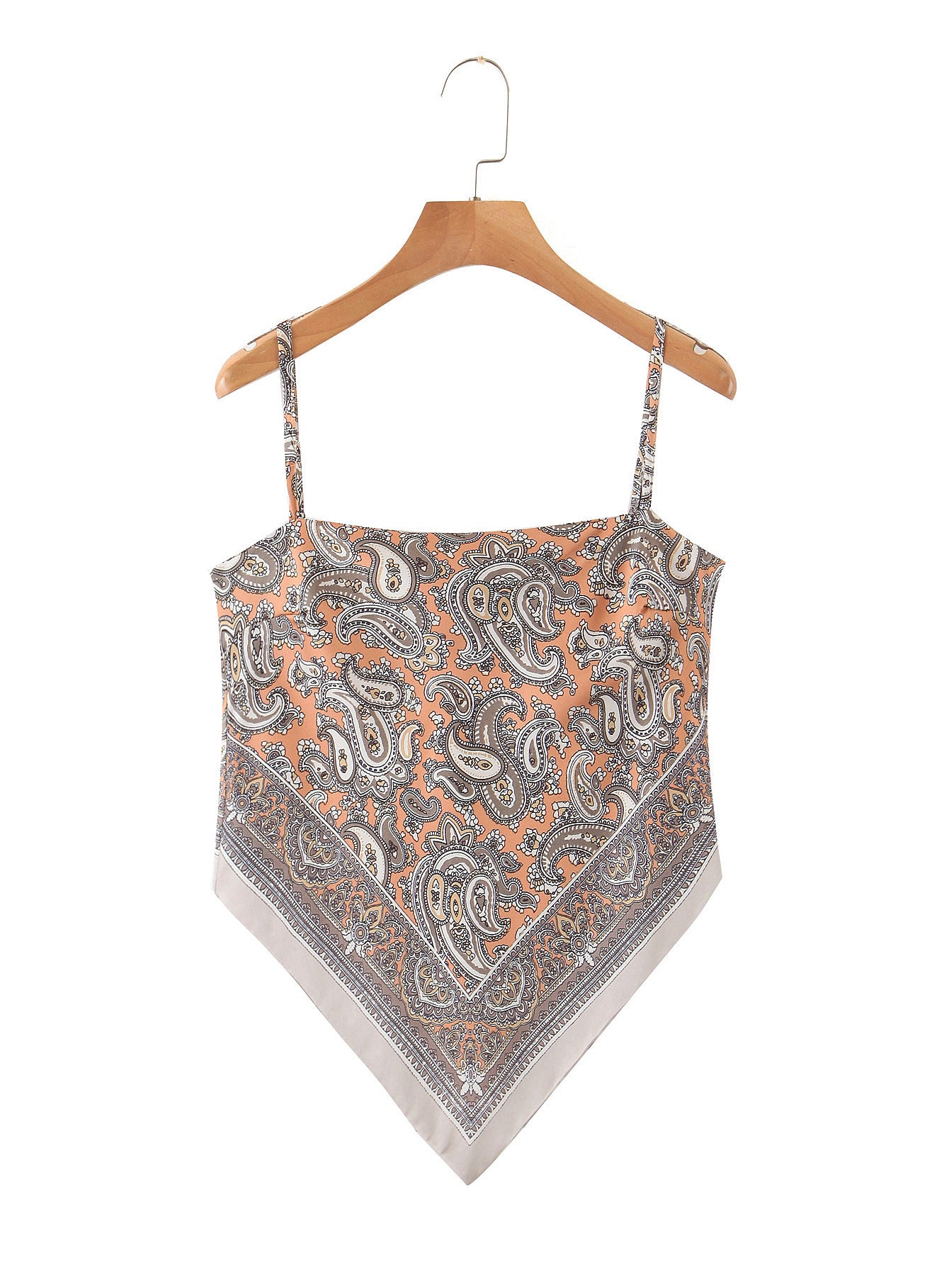 Floral Cami Top Satin Beach Wear  - M I I X A S