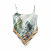 Floral Cami Top Satin Beach Wear  - M I I X A S