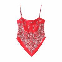 Floral Cami Top Satin Beach Wear  - M I I X A S