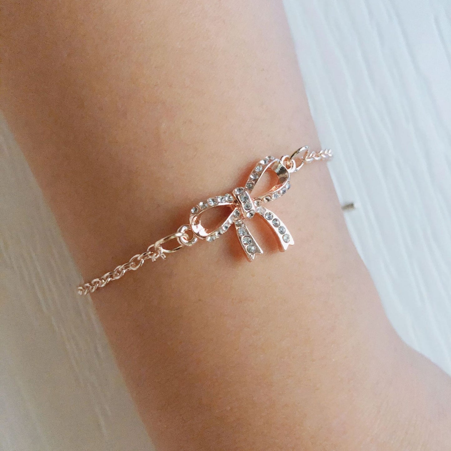 Bow Tie Rhinestone Bracelet