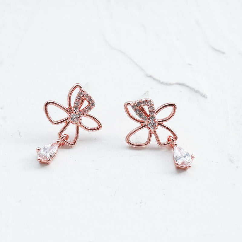 Butterfly Zircon Drop Earrings