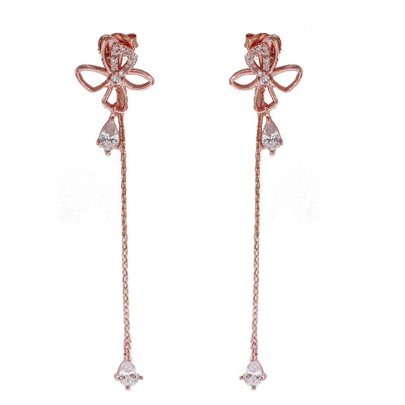 Butterfly Zircon Drop Earrings