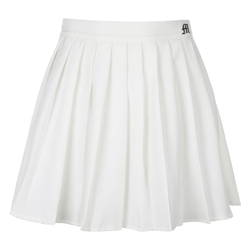 Pleated High Waist Short Skirt Women