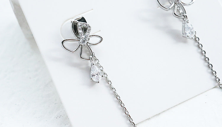 Butterfly Zircon Drop Earrings