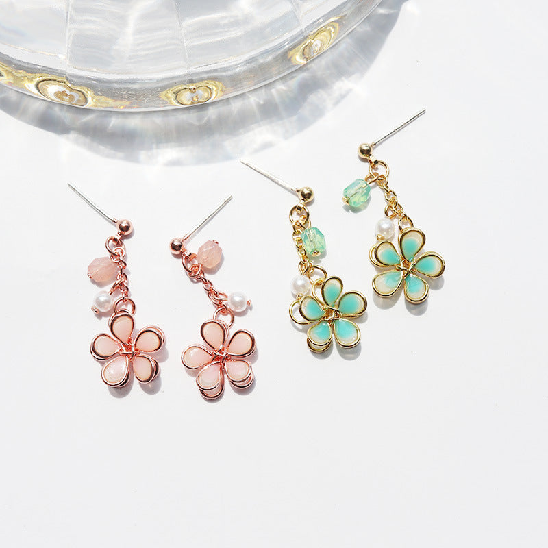 Sakura Floral Earrings/Clip On Earrings