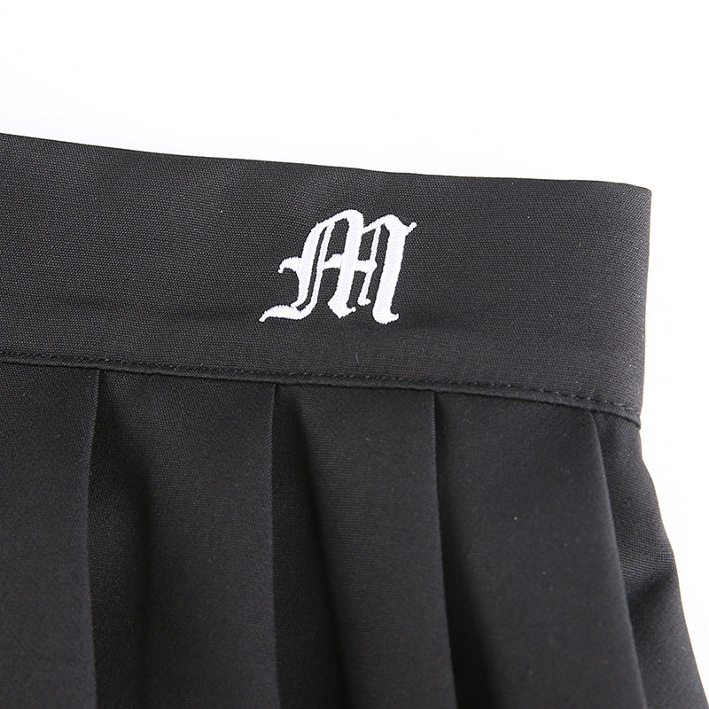 Pleated High Waist Short Skirt Women