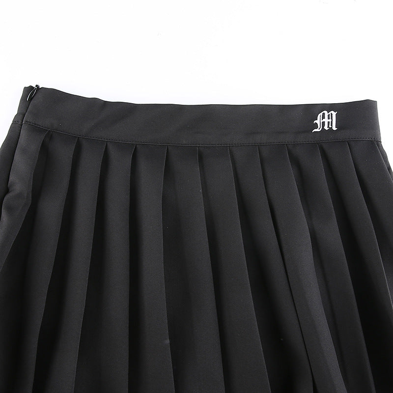 Pleated High Waist Short Skirt Women