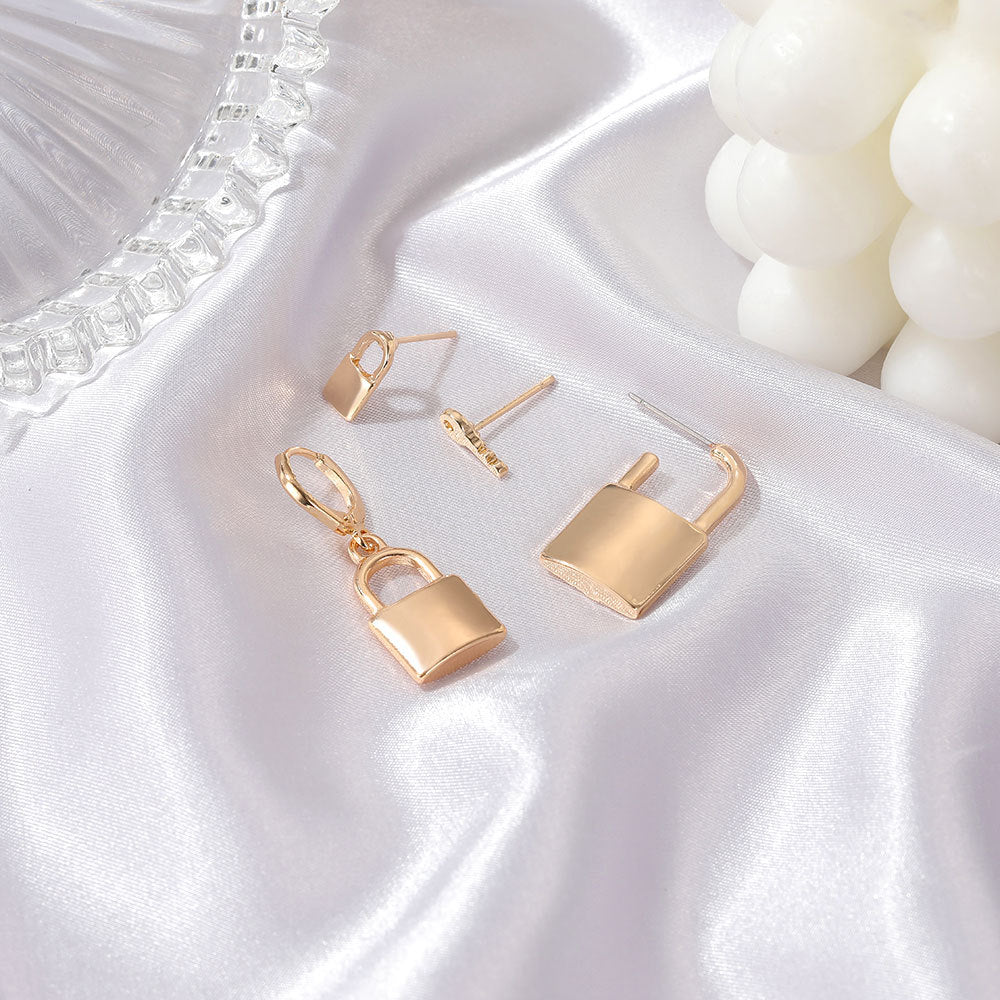 Key Lock Design Earrings