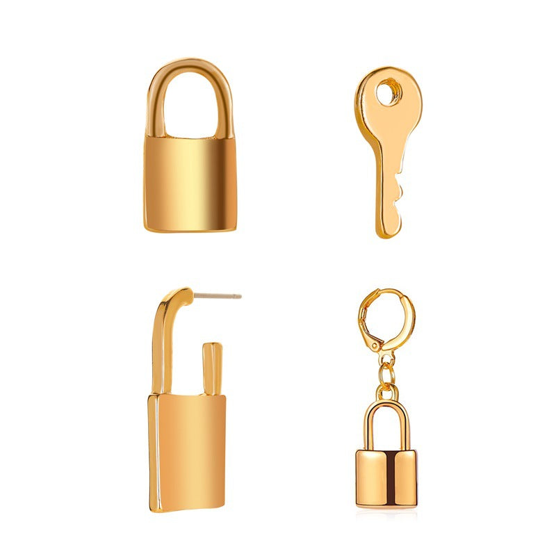 Key Lock Design Earrings