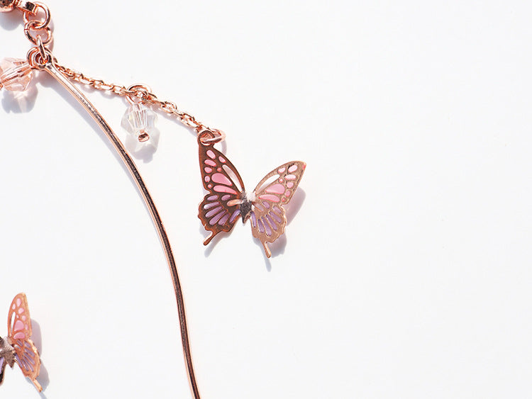 Butterfly Drop Earrings/Clip on Earrings