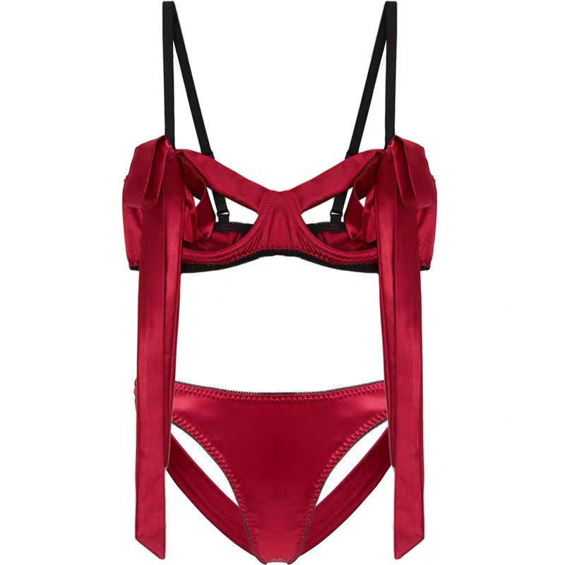 Women Sexy Ribbon Lingerie Set.