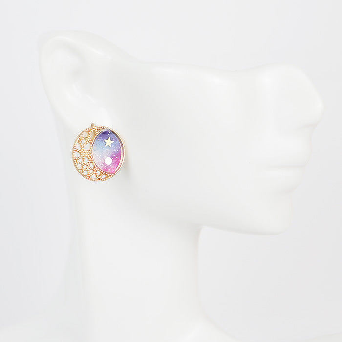 Galaxy Design Earrings/Clip on Earring