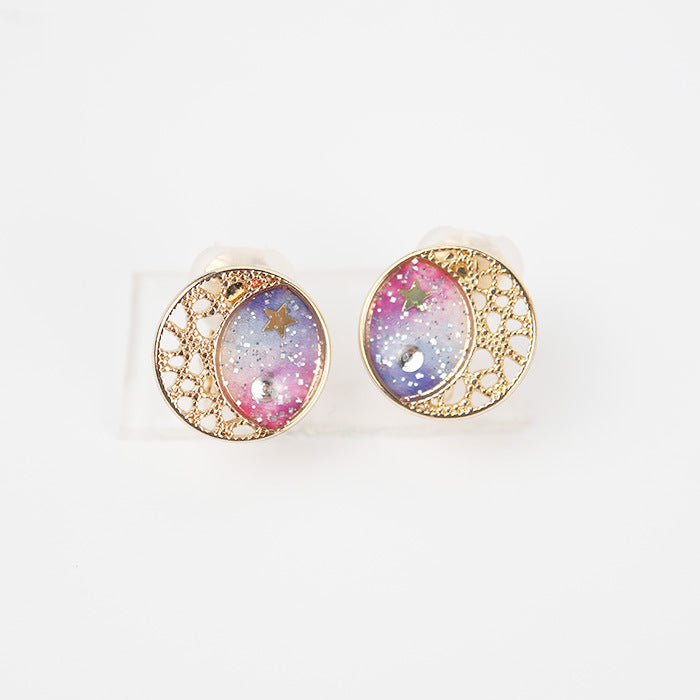 Galaxy Design Earrings/Clip on Earring