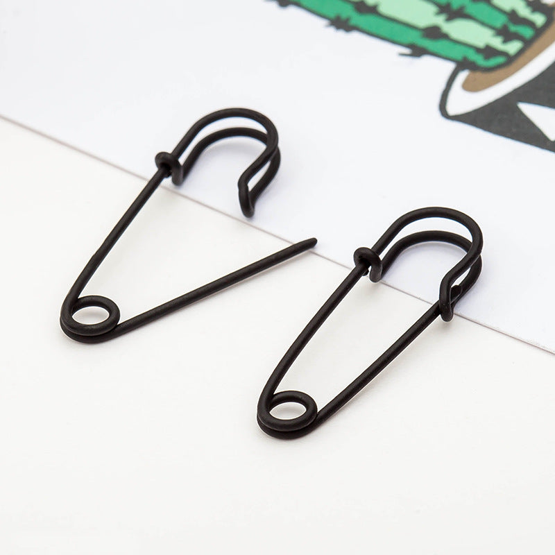 Safety Pin Design Earrings