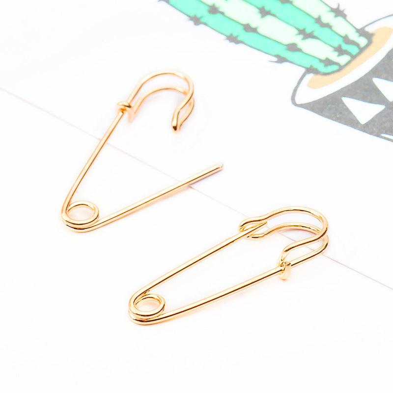 Safety Pin Design Earrings