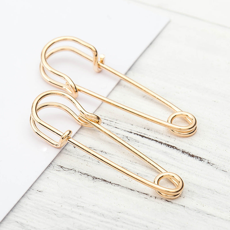 Safety Pin Design Earrings