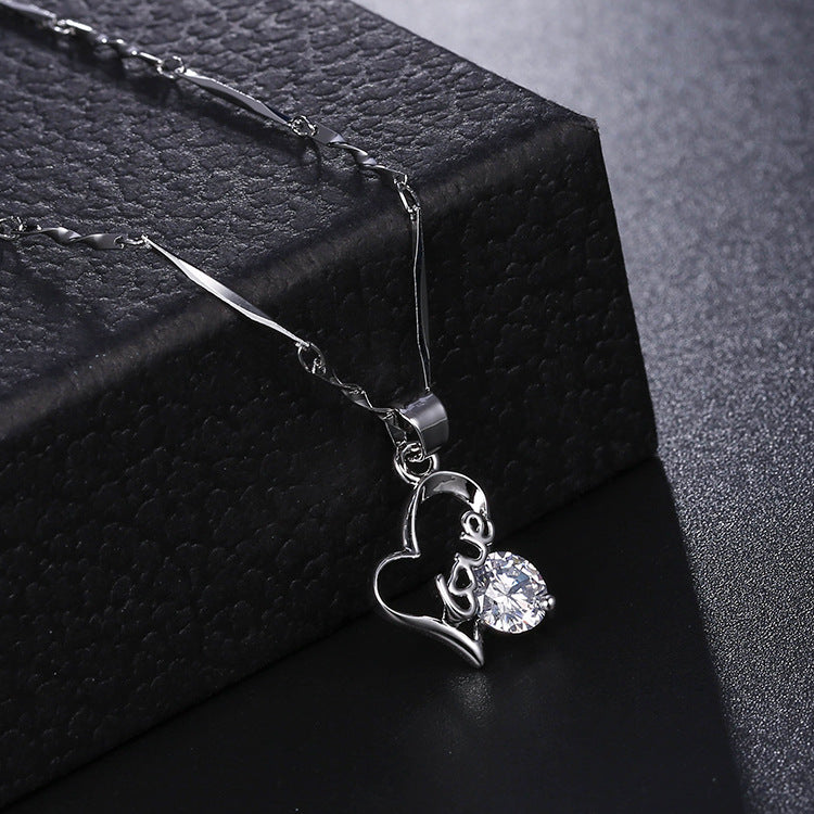 Love Letter Zircon Pendant Necklace X648-5