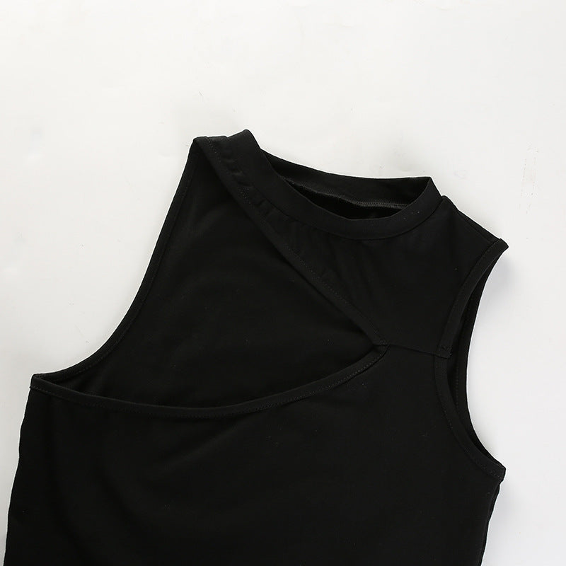 One Shoulder Sleeveless Tank Top