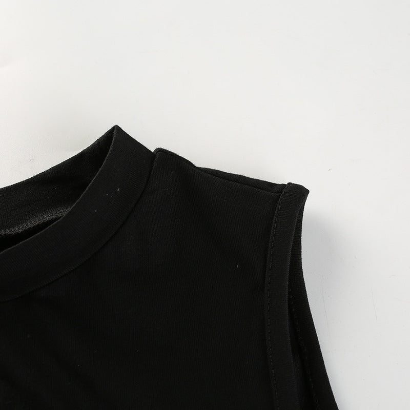 One Shoulder Sleeveless Tank Top