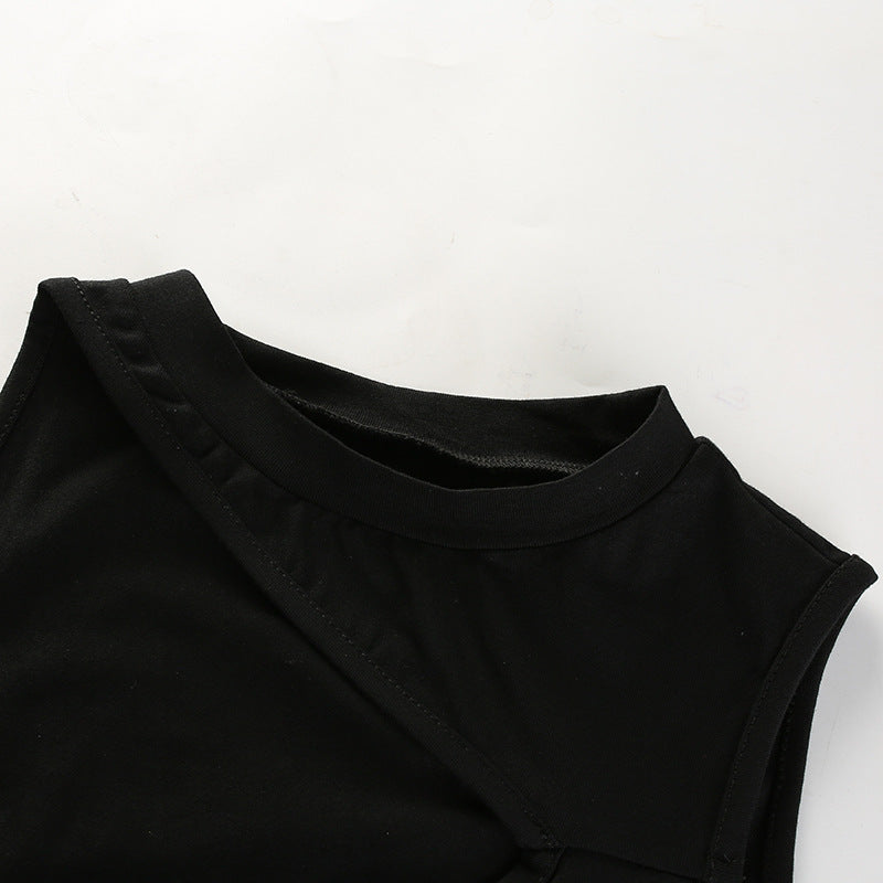 One Shoulder Sleeveless Tank Top