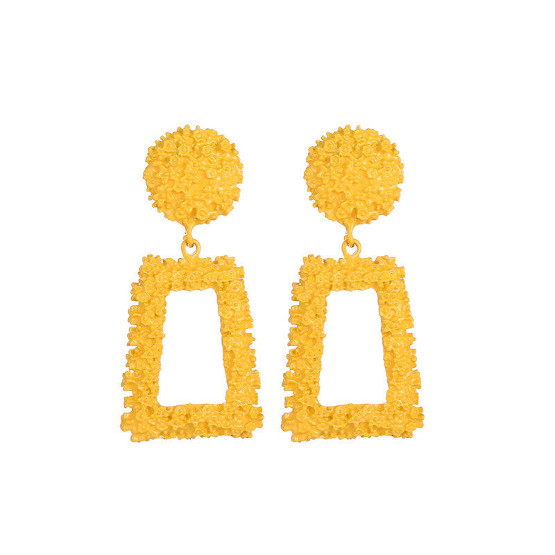 Embossed Trapezoid Earrings