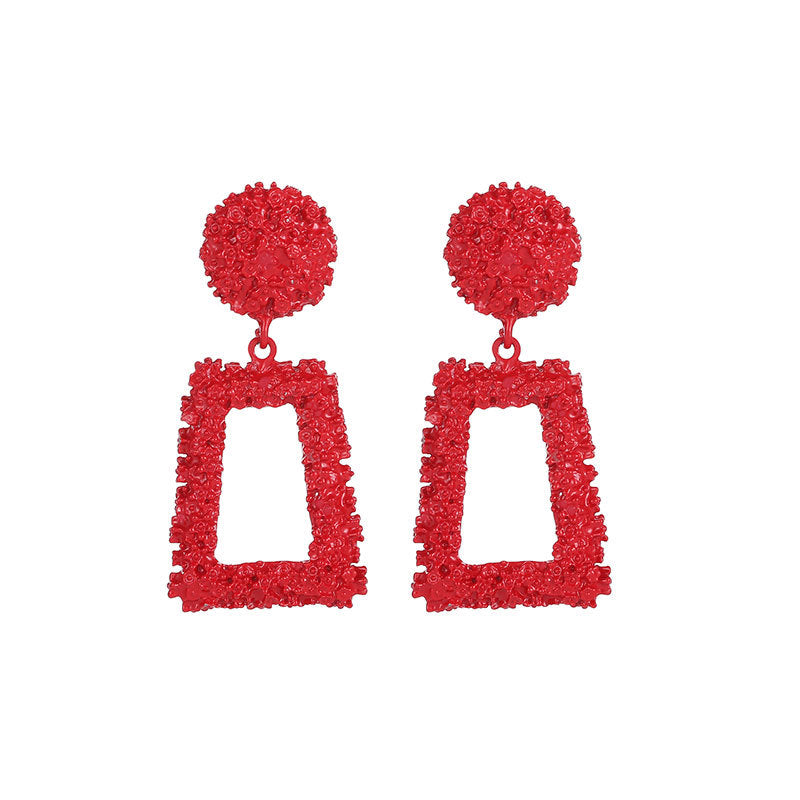 Embossed Trapezoid Earrings