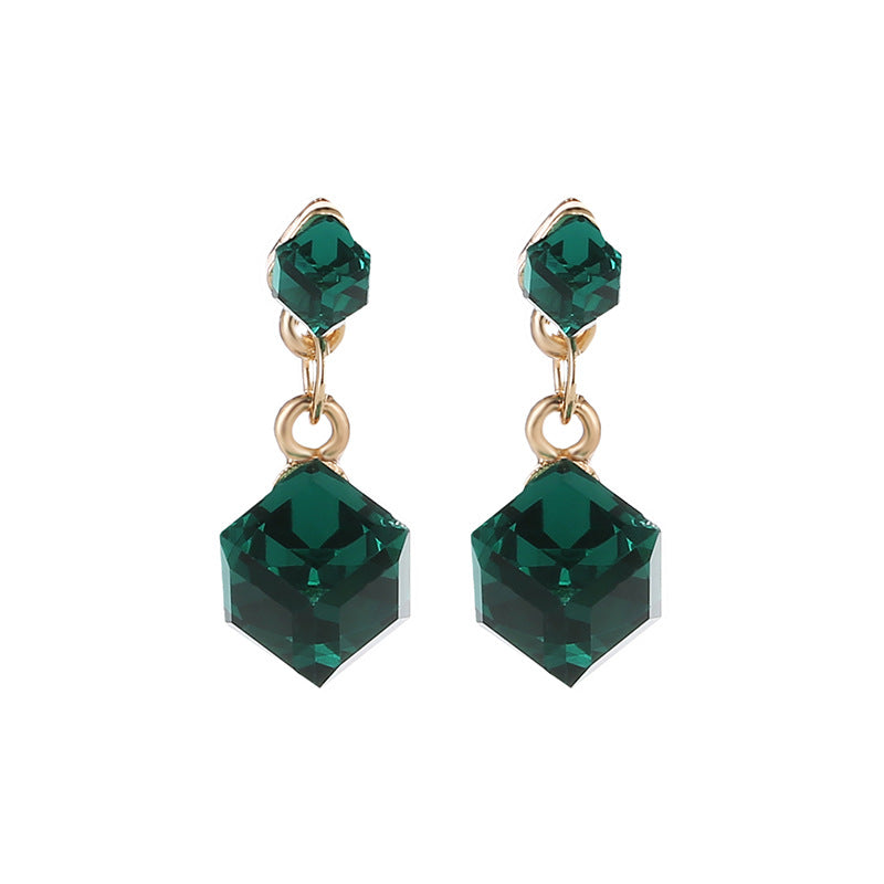 Crystal Cube Earrings