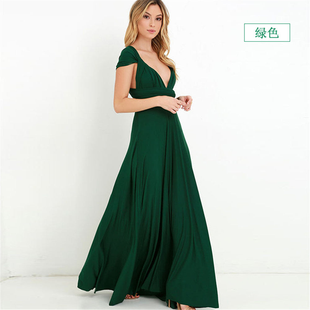 Women Multi Way Wrap Long Dress Bridesmaid Dress Evening Dress.