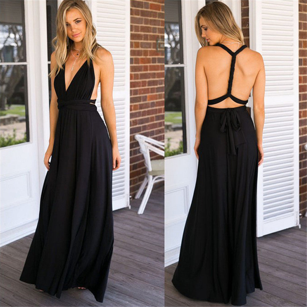 Women Multi Way Wrap Long Dress Bridesmaid Dress Evening Dress.