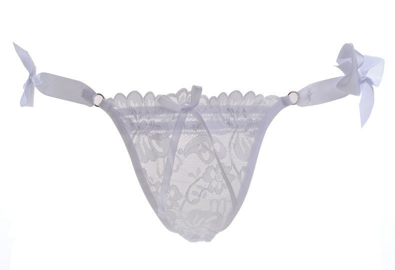 Women's Lingerie Lace Thong Side-open Strap Sexy Underwear.