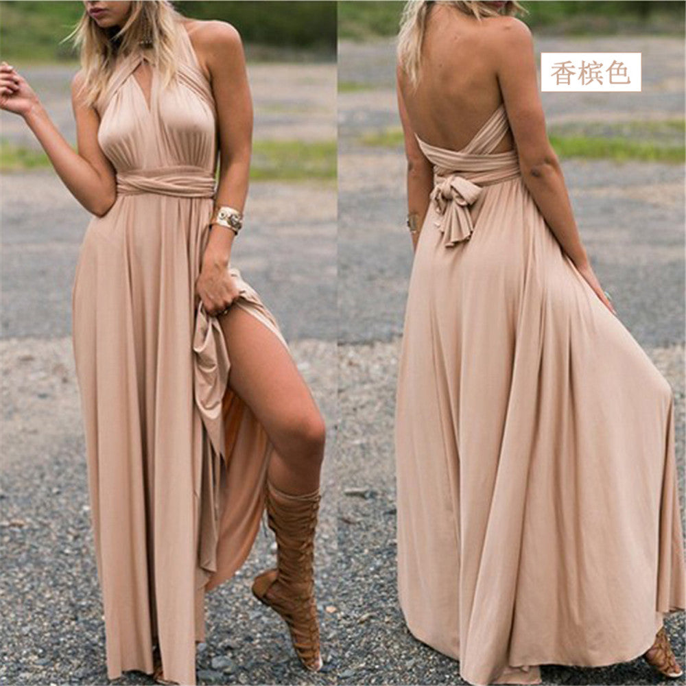 Women Multi Way Wrap Long Dress Bridesmaid Dress Evening Dress.